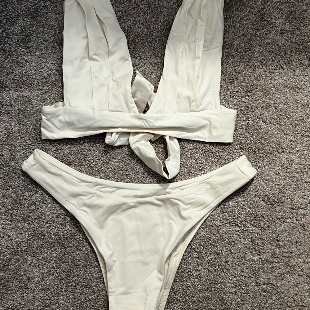 Aruba Ivory/ Byron Bottoms Two-Piece Swimsuit